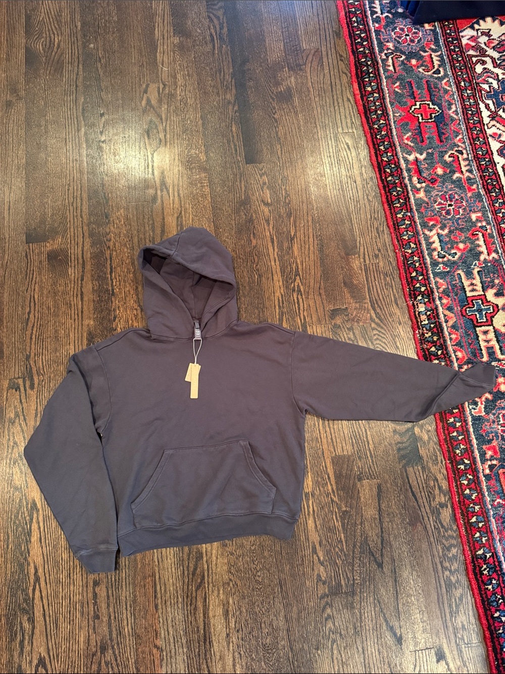 SKIMS Hooded Pullover Sweatshirt - Charcoal Brown